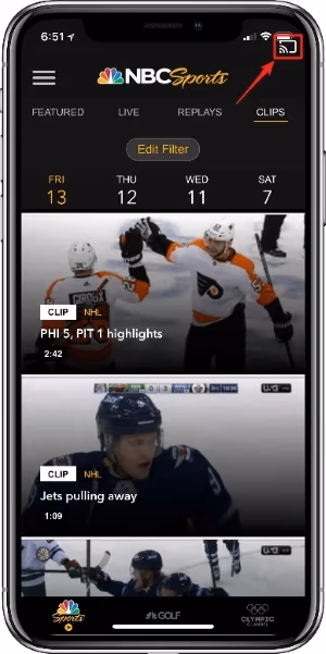 Cast Nhl From An Iphone To Tv