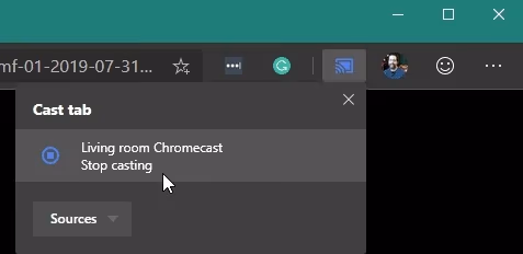 Stop Casting Web On Chromecast From Edge