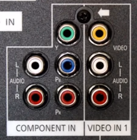 Red, Blue, Green Rca Ports