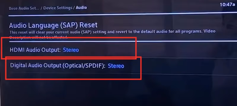 Xfinity Tv Audio Output