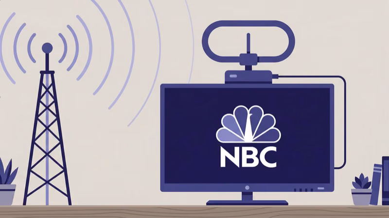 Digital antenna connected to smart TV for local NBC reception