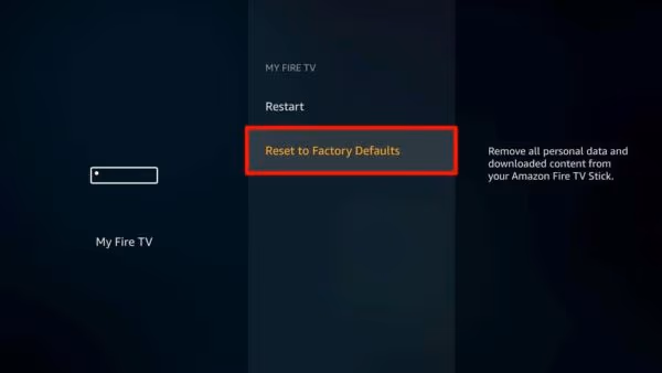 Factory Reset Firestick TV